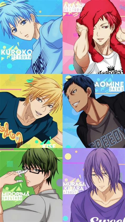 generation of miracles members|Kuroko no Basket (Kuroko's Basketball) .